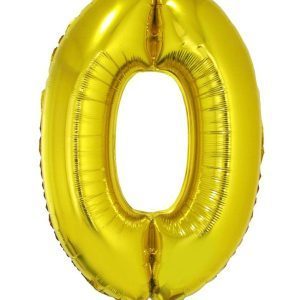 Balão número 0 – Ouro - Sem gás (vazio)