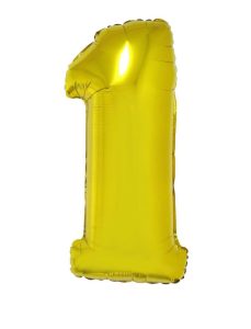 Ballon chiffre 1 – Or - Non gonflé