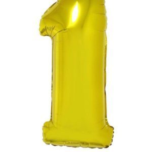 Balão número 1 – Ouro - Sem gás (vazio)