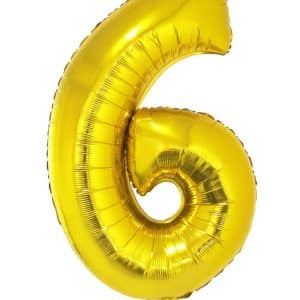 Balão número 6 – Ouro - Sem gás (vazio)