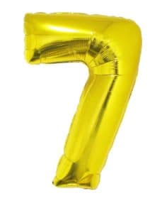 Ballon chiffre 7 – Or - Non gonflé