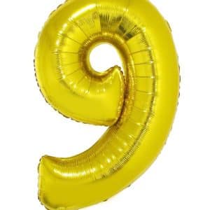 Balão número 9 – Ouro - Sem gás (vazio)